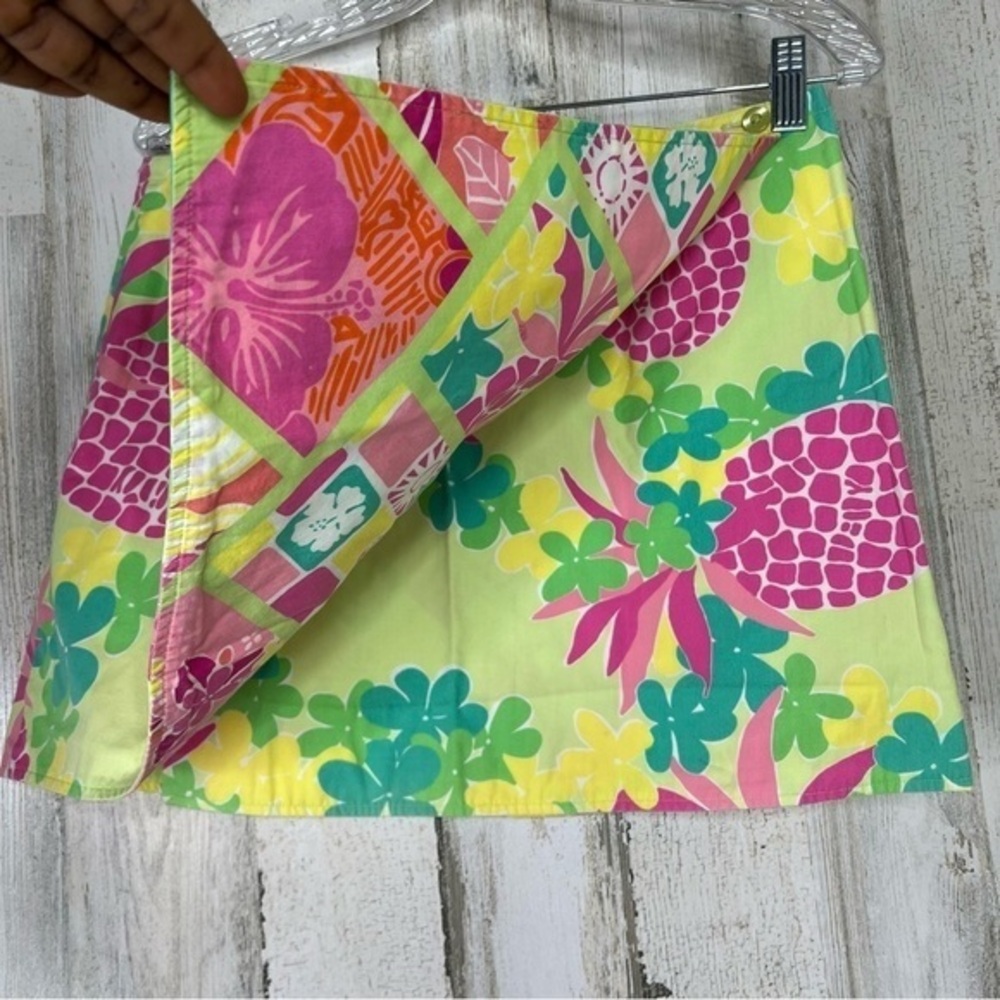 Lilly Pulitzer Patchwork Wrap Mini Skirt Womens S… - image 5